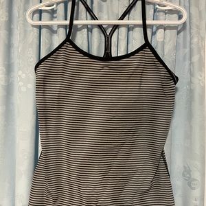 Black and white Lululemon tank top